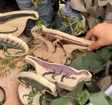Dinosaur wooden characters