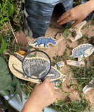 Dinosaur wooden characters