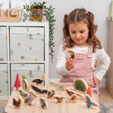 Wooden bird blocks - pack of 15
