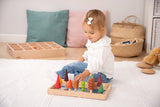 Small wooden mirror tray