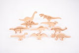Wooden dinosaur blocks - pack 10