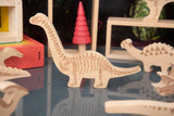 Wooden dinosaur blocks - pack 10