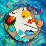 Fish sensory play stones