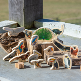 Wooden bird blocks - pack of 15