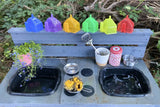 Translucent colour funnels - set of 6