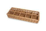 Rectangular basket with 10 compartments