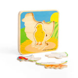 Lifecycle wooden puzzle - chicken