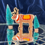Lanka Kade reindeer with reins