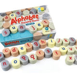 Lowercase alphabet stamping stones