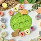 Lowercase alphabet stamping stones