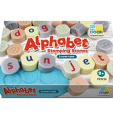 Lowercase alphabet stamping stones
