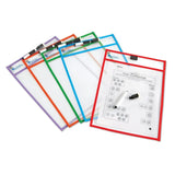 Write and wipe pocket - one pocket and one pen supplied