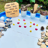 Natural wooden writing board
