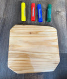 Natural wooden writing board