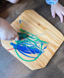 Natural wooden writing board