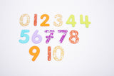 Rainbow glitter numbers - pack of 14