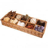Rectangular basket with 10 compartments