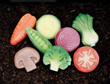 Vegetables - sensory play stones