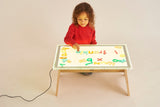 A2 colour changing light panel and table set