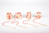 Wooden lacing shape