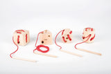 Wooden lacing shape