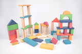 Rainbow wooden jumbo block set