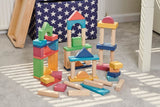 Rainbow wooden jumbo block set