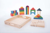 Rainbow wooden jumbo block set