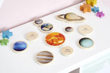 Wooden solar system discs - pack 11