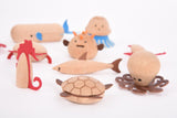 Wooden sea creatures - pk 10