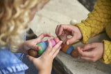 Rainbow wooden community people - pack 5