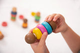 Rainbow wooden community people - pack 5