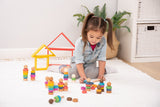 Rainbow wooden community people - pack 15