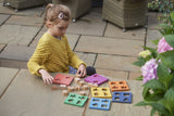Rainbow wooden shape stacker