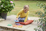 Rainbow wooden shape stacker
