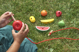 Wooden lacing fruit - pack of 8