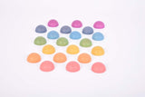 Rainbow wooden semispheres (set 7)
