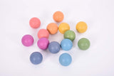 Rainbow wooden balls (set 7)