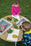 Outdoor 530mm high table with inset trays