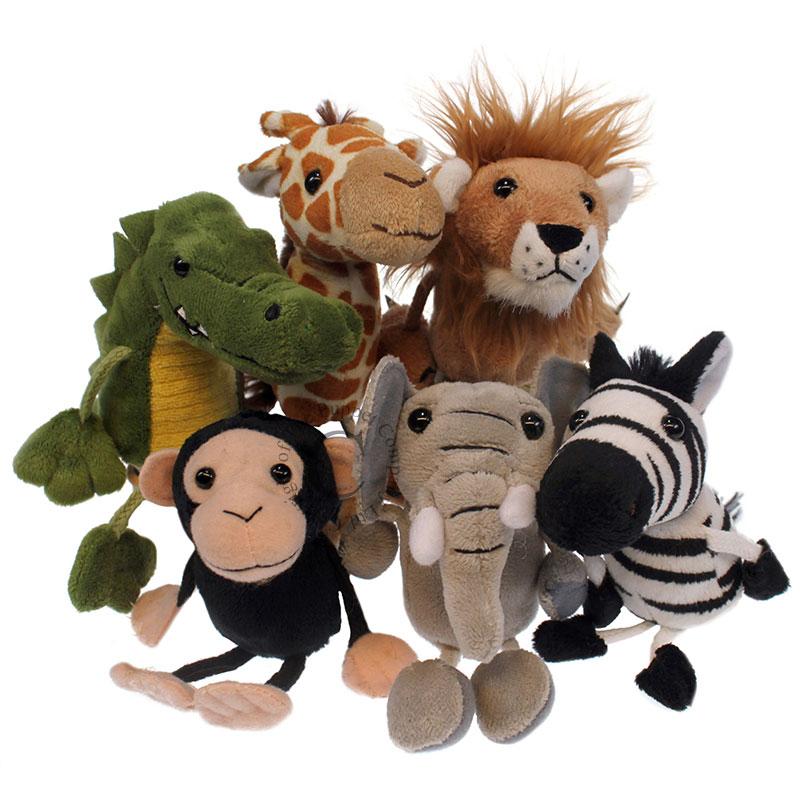 Finger puppets African animals set of 6