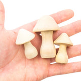 Wooden toadstools - set of 3
