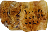 Natural wooden writing board