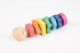 Rainbow wooden shape twister