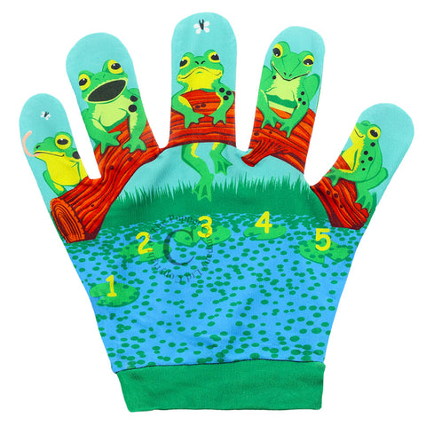 Five little speckled frogs song mitt