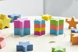 7 rainbow wooden stars - 3 sizes to choose from