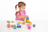 7 rainbow wooden stars - 3 sizes to choose from