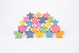 7 rainbow wooden stars - 3 sizes to choose from