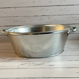 Zinc tub with handles
