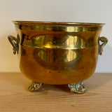 Brass plant pot in the shape of a cauldron (preloved)
