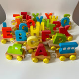 Wooden alphabet train from Aldi-28 pieces (preloved)